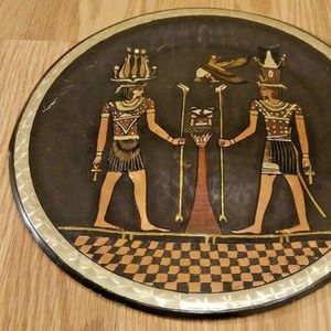Brass Vintage Ancient Egypt Wall Plate 10"
